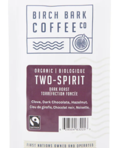 Birch Bark Coffee Co Whole Bean Coffee Organic Two-Spirit Dark Roast, 340 g Product of Canada Pantry
