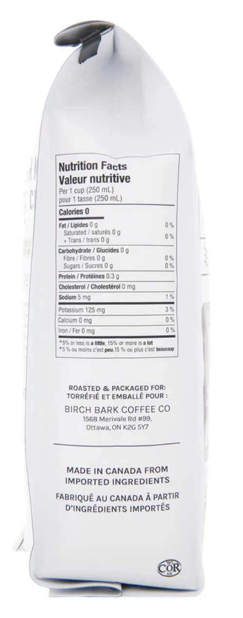 Birch Bark Coffee Co Whole Bean Coffee Organic Two-Spirit Dark Roast, 340 g Product of Canada Pantry - Image 2