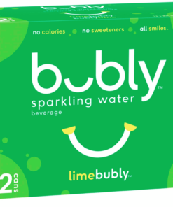 Bubly Sparkling Water Lime Sparkling Water Beverage, 12 Pack Prepared in Canada Soda Beverage