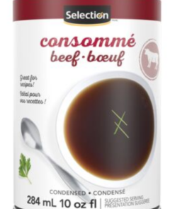 Selection Brand Condensed Beef Consommé 284 mL Concentrated Beef Broth for Gravy Soup Marinate Made in Canada Pantry