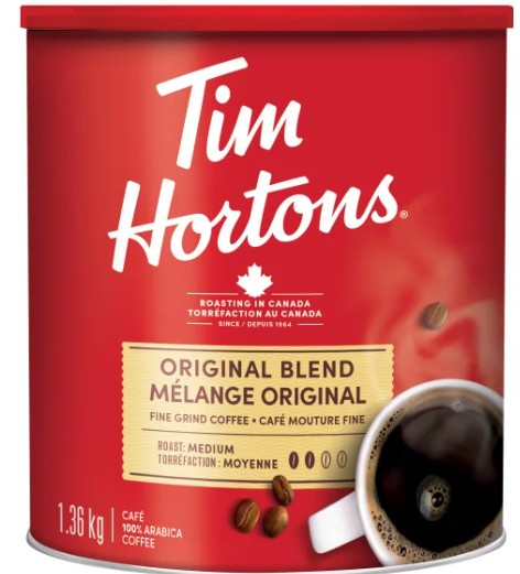 Tim Hortons Original Blend Fine Grind Coffee, 1.36 kg