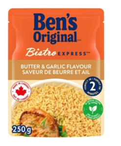 Ben's Original Ben's Original™ Bistro Express Butter & Garlic Flavour, 250g, Perfect Every Time™ Made in Canada