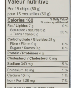 Alternative view of Cedar Valley Sea Salt and Pita Chips, 180 g Made in Canada Local Ontario Brand Chips Snack