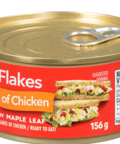 Maple Leaf Brand Flakes of Chicken - 156g Can Canned Chicken High Protein Meat Canadian Pantry Food