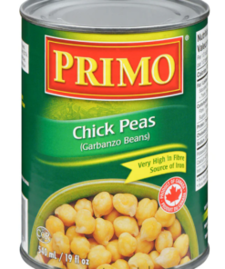 Primo Brand Chick Peas Garbanzo Beans Product of Canada- 540ml Canned Garbanzo Beans for Salad Dinner Pantry Canadian Brand