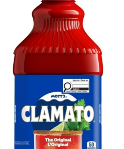 Mott's Clamato Original, 1.89L Tomato Savory Flavor Mix for Canadian Caesar Non Alcoholic Tomato Drink for Cocktails