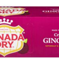 Canada Dry Cranberry Flavoured Ginger Ale 12x355 mL Made in Canada Soft Drink Cranberry Soda Beverage
