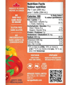 Sprague Brand Creamy Heirloom Tomato Soup Canned Goods Ready to Eat Soup Pantry Made in Canada - Image 3