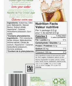 Alternative view of Crystal Light Brand Iced Tea Powdered Drink Mix Pitcher Packs 30.9 g Canadian Quick Beverage Product Pantry