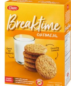 Dare Brand Breaktime Cookies Oatmeal, 250 g Made in Canada Popular Tea Time Snack Cookies Canadian Pantry