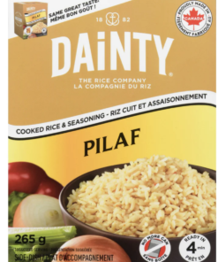 Dainty Brand Cooked Rice & Seasoning Pilaf, 265 g Made in Canada Quick Rice Side dish Meal Pantry