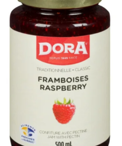 DORA CLASSIC RASPBERRY JAM WITH PECTIN, DORA RASPBERRY JAM 500ML Made in Canada Jam Spread