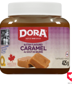 Dora Brand Butter Caramel Spread, 425 g Made in Canada Quebec Brand Snack Toast Spread Tartinade