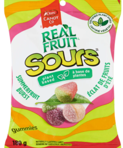 Dare Brand Real Fruit Sours Gummy Candies, 180-g Snacks Sweet Candy Real Fruit Sours Canadian Candy Pantry