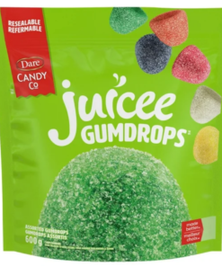 Juicee Dare Brand Juicee Gumdrops Candy, Gum Drops, 600g Gumdrop Snack Candy Made in Canada
