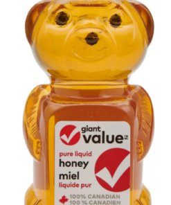 Giant Value Liquid Pasteurized Honey, 375-g 100% Canadian Popular Pantry Staple Tea Sweetner