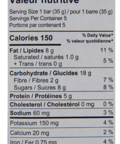 Alternative view of HoneyBar Brand Maple Nut Bar, 5-Pack Made in Canada Healthy Snack Pantry Staple 5 x 35 g Bars