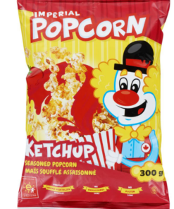 Impérial Brand Popcorn Ketchup Flavor, 300-g Made in Canada Popcorn Snack Pantry Canadian