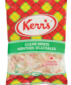 Kerr's Brand Striped Spearmints Candy - 180g Made in Canada Candy Spearmint Flavor Bag Sweet