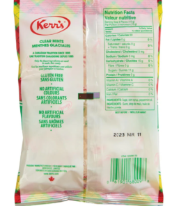 Alternative view of Kerr's Brand Striped Spearmints Candy - 180g Made in Canada Candy Spearmint Flavor Bag Sweet