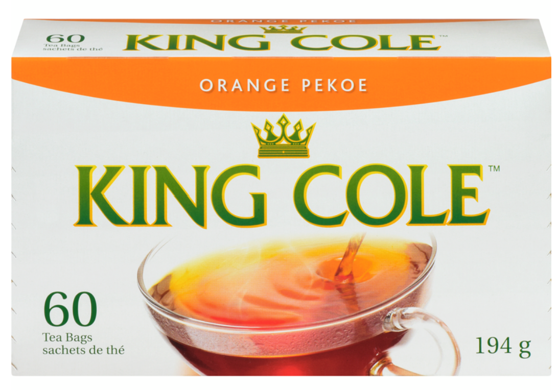 King Cole Brand Orange Pekoe Tea Prepared in Canada 194 g Breakfast Black Tea Bags Pantry