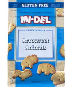 Mi-Del Brand Arrowroot Animals Crunchy Cookies 227 g GLUTEN FREE Pantry Biscuit Snack Canadian