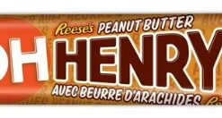 OH HENRY! Chocolatey bar with REESE'S peanut butter, 58g OH HENRY! with REESE peanut butter.