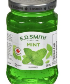 E.D.Smith Brand Mint Jelly 250 mL Glass Jar Mint Jelly Roast Lamb Jelly for Sauces Condiment Prepared in Canada Pantry
