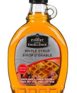 Made in Canada - Our Finest Brand 100% Pure Maple Syrup Grade A Amber, Rich Taste, 375 mL