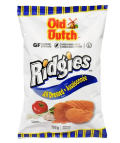 Old Dutch Ridgies All Dressed Canadian Brand Potato Chips Snack 200 G