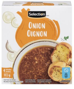 Selection Brand Selection Onion Soup Mix 4 Sachet 113g Packs Made in Canada Ready Meal Hot Soup