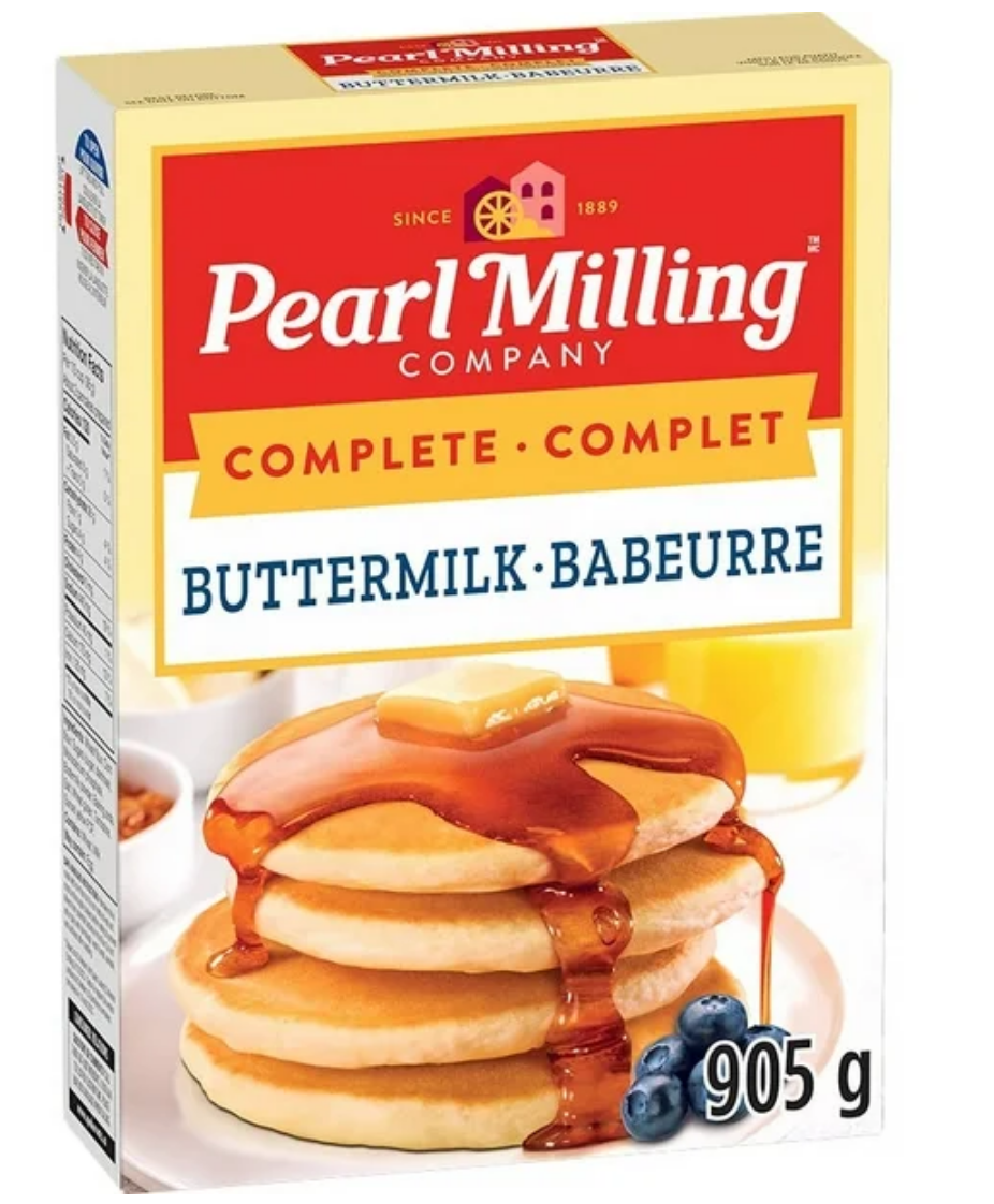 Pearl Milling Company Buttermilk Complete Pancake Mix, 905 GM Made in Canada Breakfast Pancake Box Pantry