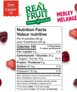 Alternative view of REALFRUIT Gummies Medley Candy, Dare Real Fruit, 350 g Made in Canada Natural Flavored Sweet Pantry Snack