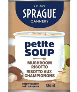 Sprague Brand Creamy Mushroom Risotto, 284 mL Made in Canada Canned Soup Ready Meal Petite Soup