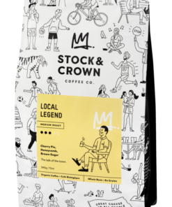 Stock and Crown Coffee Co Organic Coffee Local Legend Medium Roast Whole Bean 340g Prepared in Canada