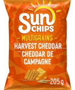SunChips Brand Harvest Cheddar Flavor Multigrain Snacks, 205 g Made in Canada Pantry Snack