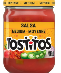 Tostitos Salsa - Medium 418 mL Made in Canada Glass Jar Salsa Party Dip Nachos Burritos Pantry Staple