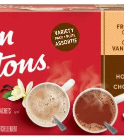 Tim Hortons Hot Chocolate and French Vanilla Cappuccino Variety Pack, 30-count